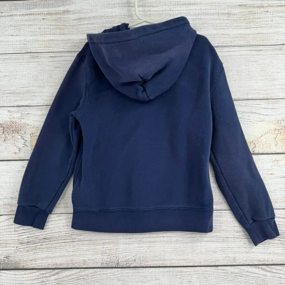 Polo‎ Ralph Lauren Pony Embroidered Full Zip Hoodie Youth Boys 7 Navy Blue